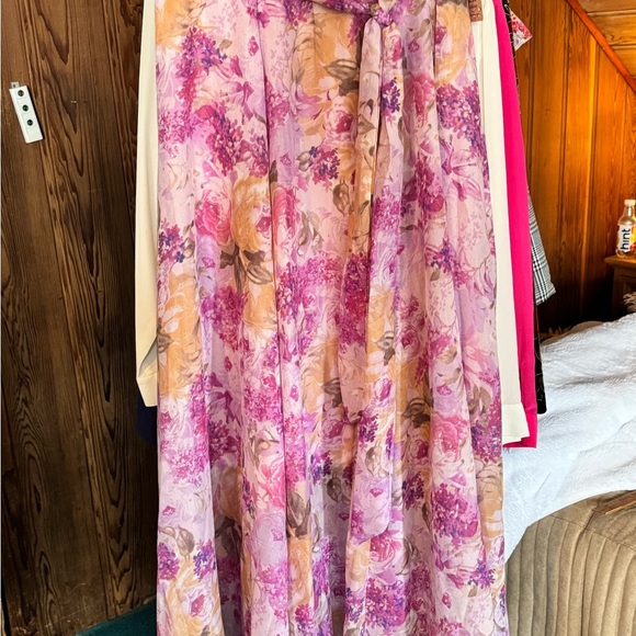 NWT Multi Floral Maxi Skirt Pink Purple – Size M - Picture 2 of 7